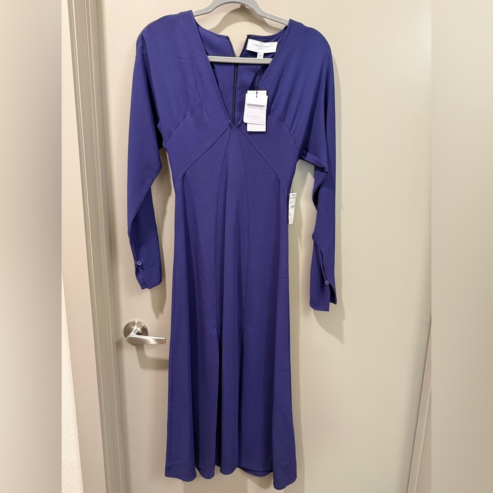 Equipment Royal Blue Midi Dress NWT fits up to size 4